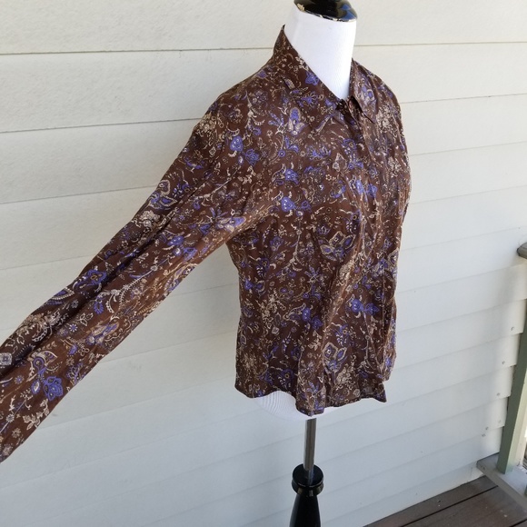 Austin Clothing Co Western Brown Small Blouse - Picture 2 of 6